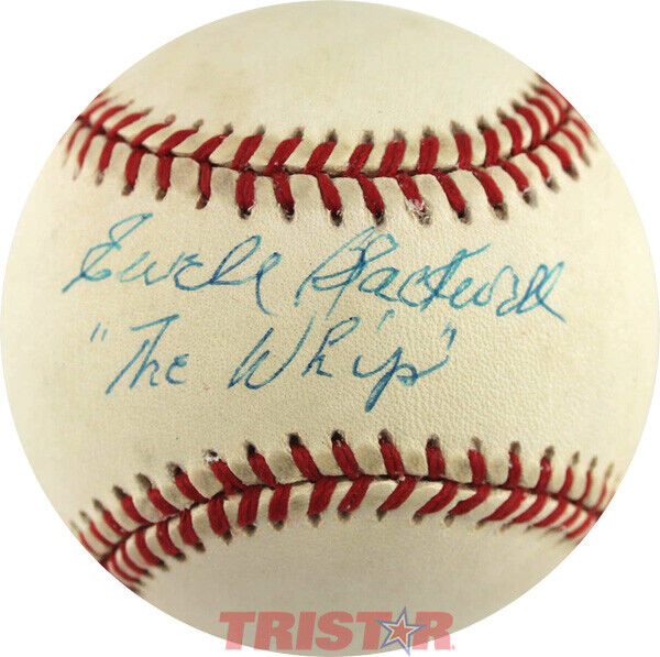 EWELL BLACKWELL SIGNED AUTOGRAPHED NL BASEBALL INSCRIBED 'THE WHIP' PSA - REDS Image 1