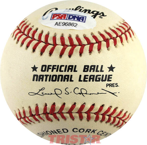 EWELL BLACKWELL SIGNED AUTOGRAPHED NL BASEBALL INSCRIBED 'THE WHIP' PSA - REDS Image 2
