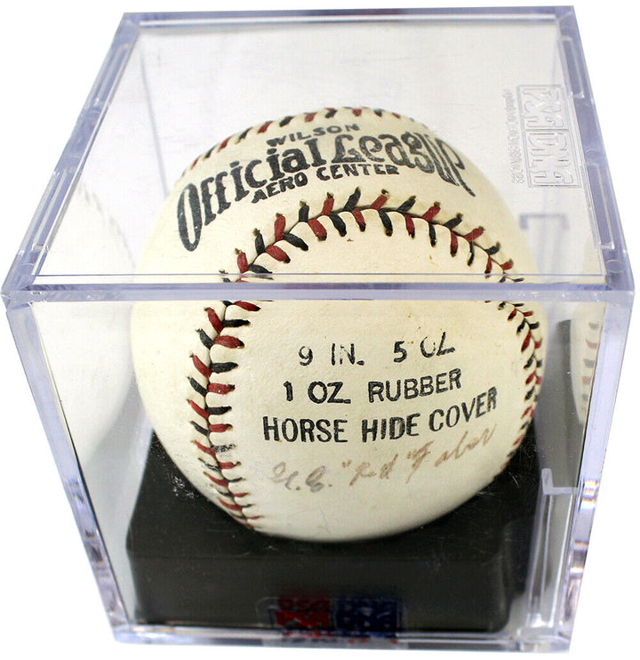 Red Faber Autographed Vintage Baseball PSA/DNA Grade 7 - Rare Single Signed Ball Image 1