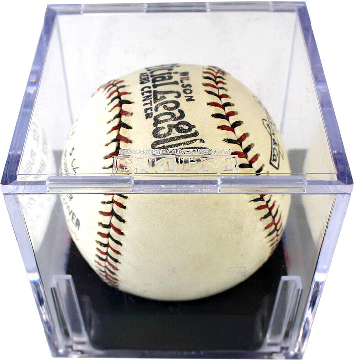 Red Faber Autographed Vintage Baseball PSA/DNA Grade 7 - Rare Single Signed Ball Image 2