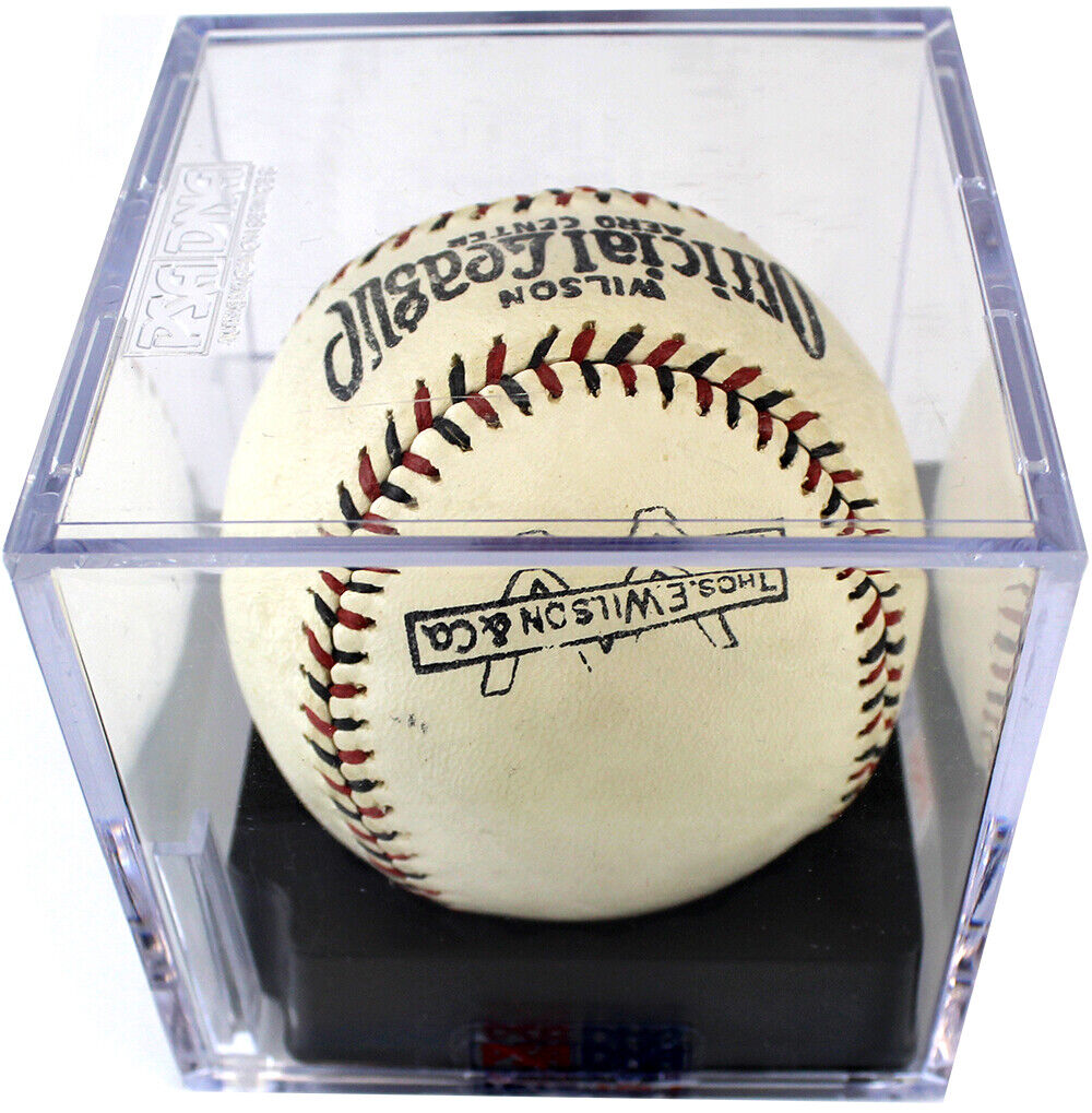 Red Faber Autographed Vintage Baseball PSA/DNA Grade 7 - Rare Single Signed Ball Image 3