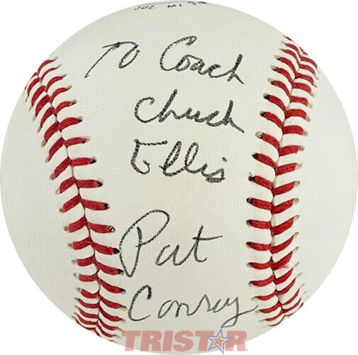 PAT CONROY SIGNED BASEBALL INSCRIBED TO COACH CHUCK ELLIS PSA - GREAT SANTINI Image 1