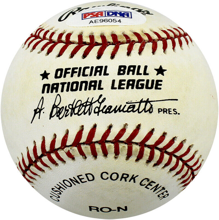 'Buzzie' Bavasi Autographed Vintage Rawlings NL Baseball PSA - Dodgers GM Image 2