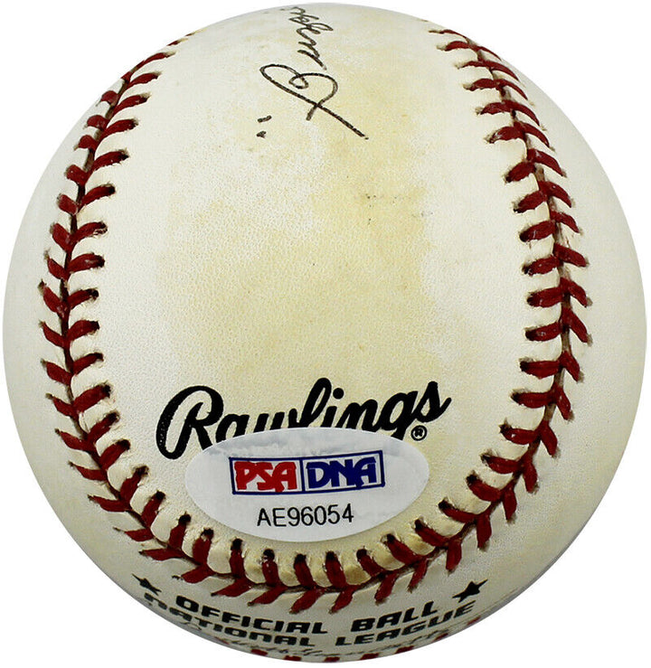 'Buzzie' Bavasi Autographed Vintage Rawlings NL Baseball PSA - Dodgers GM Image 3