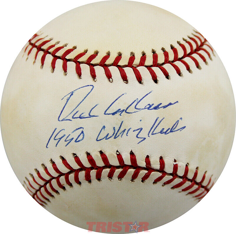 Richie Ashburn Autographed Vintage Rawlings NL Baseball PSA Phillies HOF Image 1