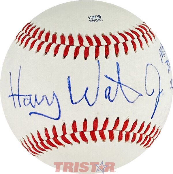 HARRY WATERS SIGNED AUTOGRAPHED SL BASEBALL INSCRIBED MARVIN BARRY 2015 TRISTAR Image 1