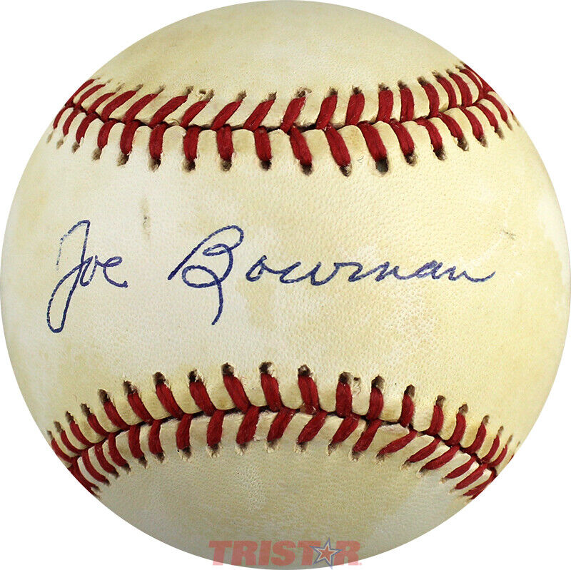 Joe Bowman Autographed Vintage Rawlings NL Baseball PSA - Pittsburgh Pirates Image 1