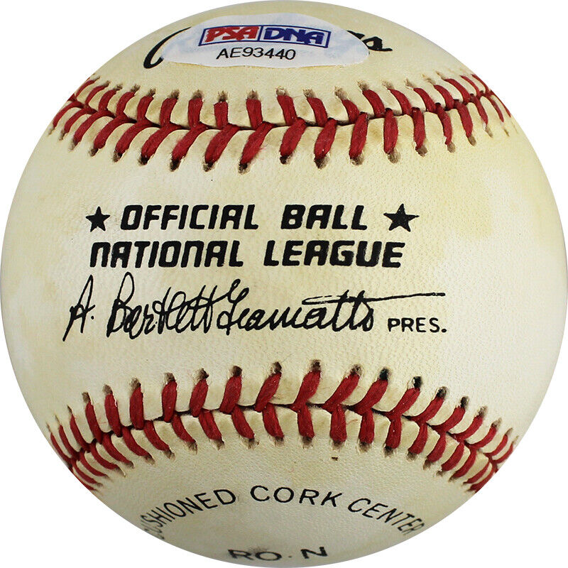 Joe Bowman Autographed Vintage Rawlings NL Baseball PSA - Pittsburgh Pirates Image 6