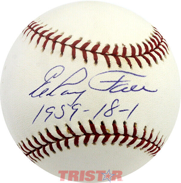 Elroy Face Signed Autographed ML Baseball Inscribed 1959 18-1 TRISTAR Image 1