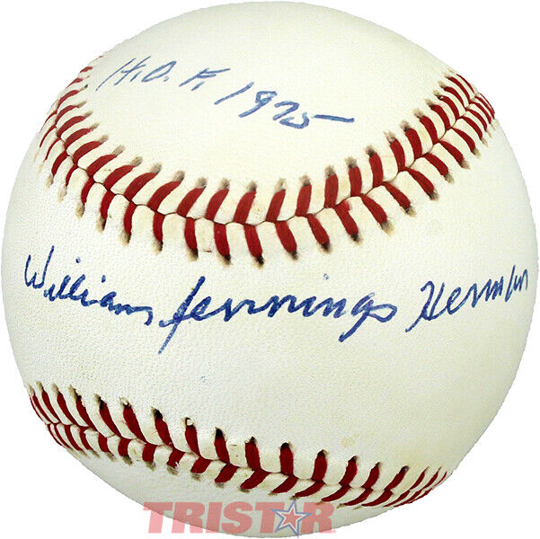 BILLY HERMAN SIGNED FULL NAME NL BASEBALL INSCRIBED HOF 1975 PSA - CHICAGO CUBS Image 1