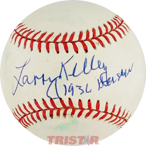 LARRY KELLEY SIGNED AUTOGRAPHED NL BASEBALL INSCRIBED 1936 PSA - HEISMAN, YALE  Image 1