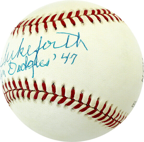 CLYDE SUKEFORTH SIGNED AUTOGRAPHED BASEBALL INSCRIBED BROOKLYN DODGERS PSA Image 2