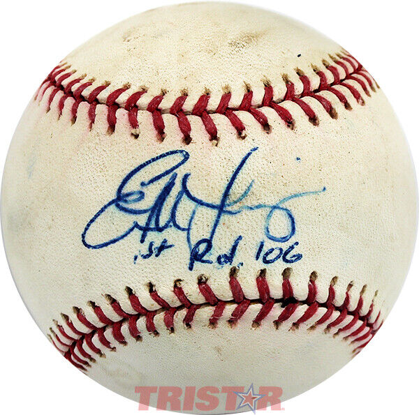 Evan Longoria Signed ML Baseball Inscribed 1st Rd 06 TRISTAR - Tampa Bay Rays Image 1