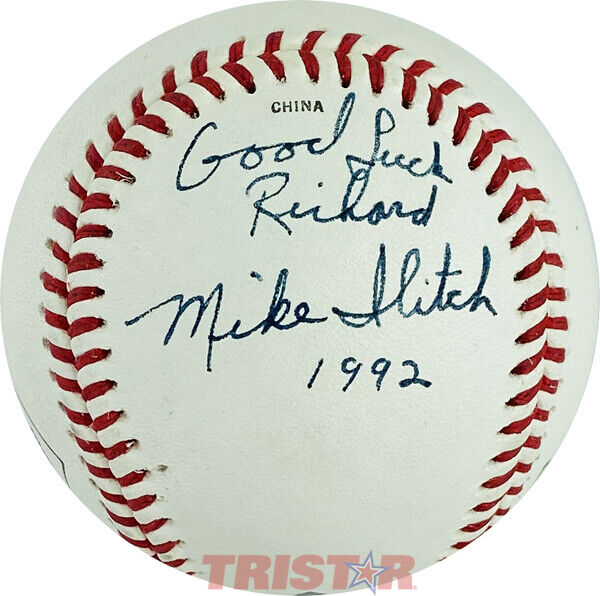 MIKE ILITCH SIGNED AUTOGRAPHED BASEBALL PSA - DETROIT TIGERS RED WINGS Image 1