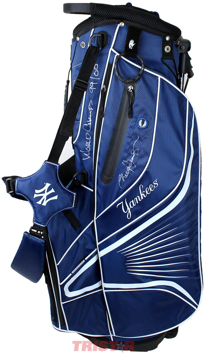 Roger Clemens Signed Gridiron New York Yankees Used Golf Bag Inscribed TRISTAR Image 1