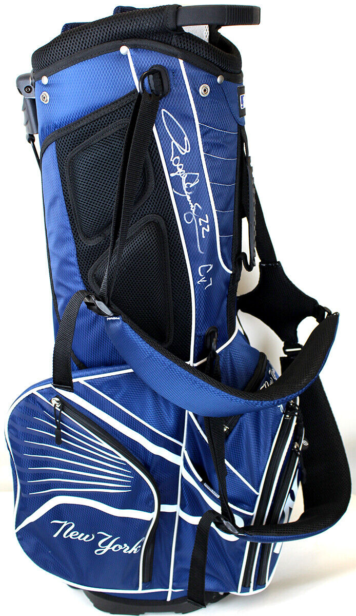 Roger Clemens Signed Gridiron New York Yankees Used Golf Bag Inscribed TRISTAR Image 3