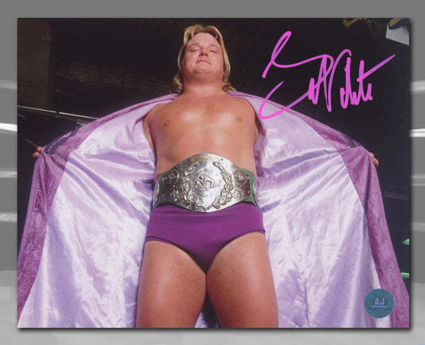 Greg The Hammer Valentine Autographed Wrestling Championship Belt 8x10 Photo Image 1