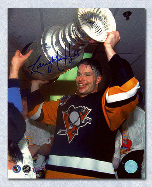 Larry Murphy Pittsburgh Penguins Autographed Stanley Cup 8x10 Photo Image 1