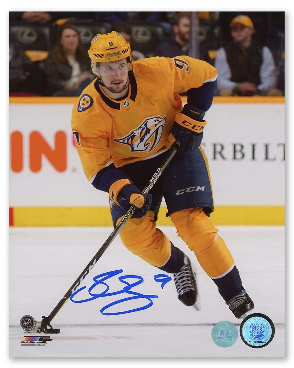Filip Forsberg Nashville Predators Autographed Hockey Playmaker 8x10 Photo Image 1