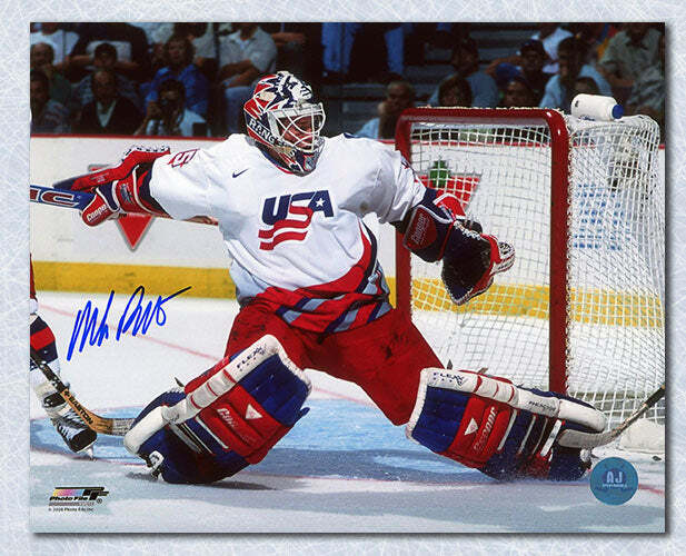 Mike Richter USA Hockey Autographed World Cup Goalie 8x10 Photo Image 1