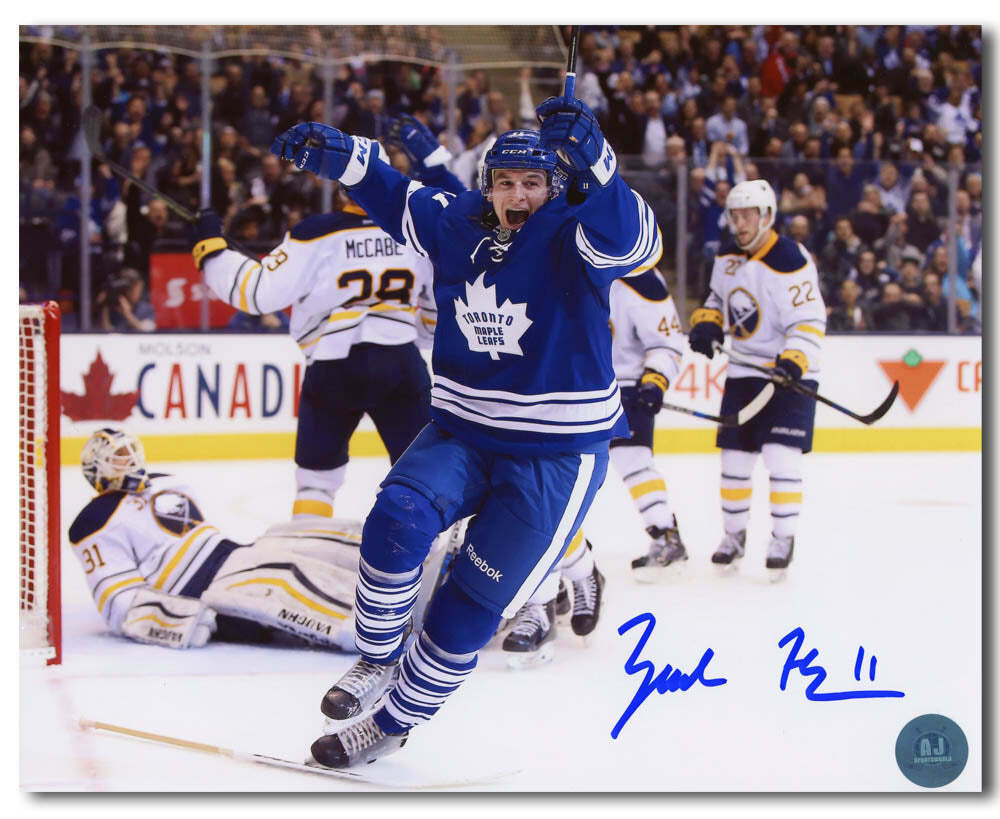 Zach Hyman Toronto Maple Leafs Autographed First Goal 8x10 Photo Image 1