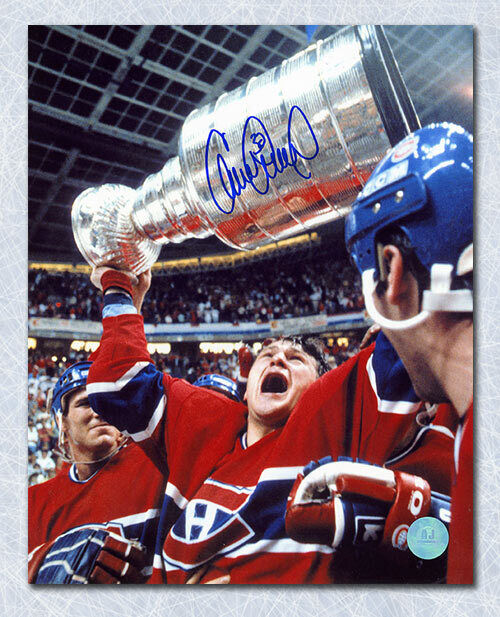 Claude Lemieux Montreal Canadiens Autographed 1986 Stanley Cup 8x10 Photo Image 1