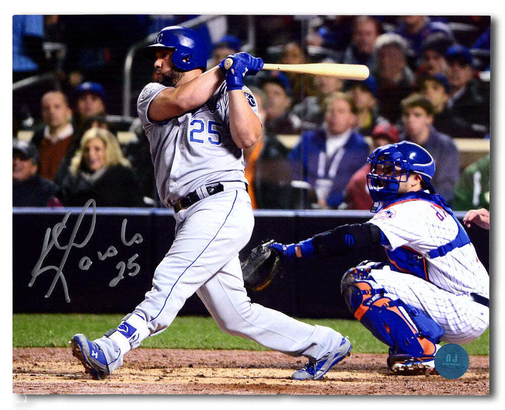 Kendrys Morales Kansas City Royals Autographed 2015 World Series 8x10 Photo Image 1