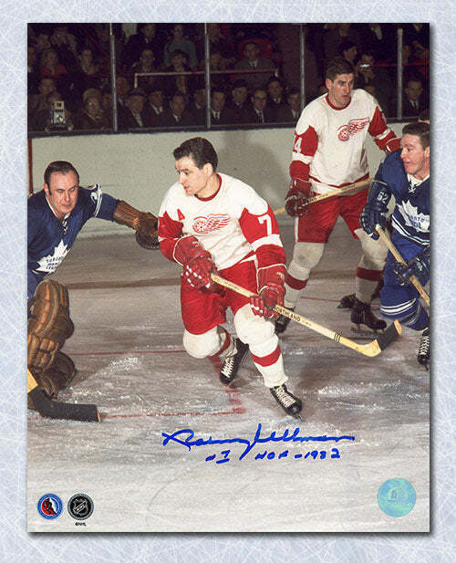 Norm Ullman Detroit Red Wings Autographed Hockey Sniper 8x10 Photo Image 1
