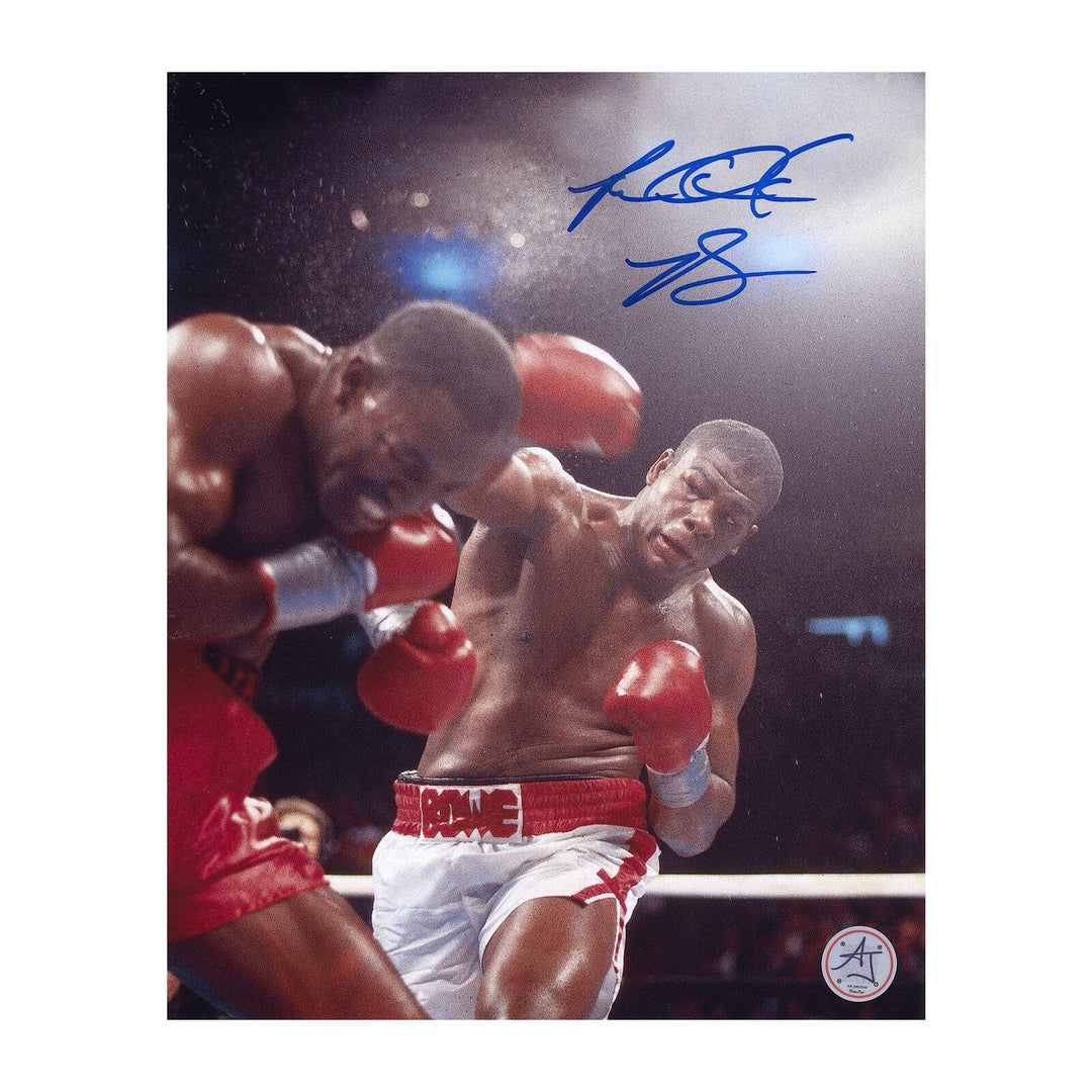 Riddick Bowe Autographed Boxing Championship Fight vs Holyfield 8x10 Photo Image 1