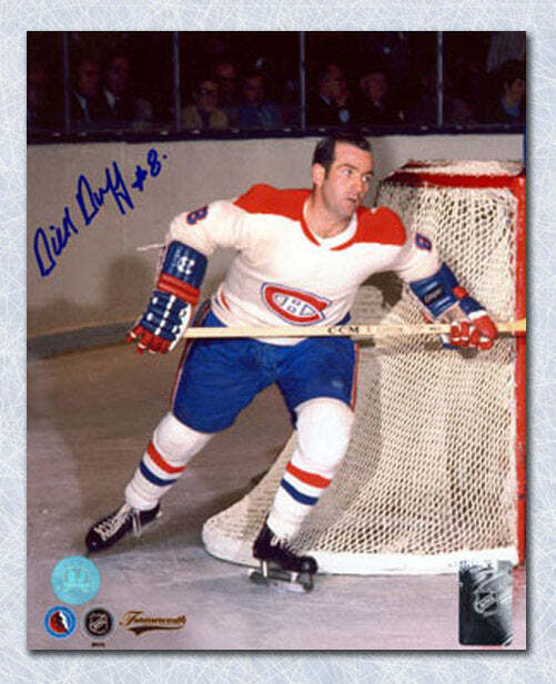 Dick Duff Montreal Canadiens Autographed Vintage Action 8x10 Photo Image 1