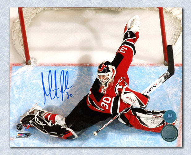 Martin Brodeur New Jersey Devils Autographed Overhead Goal Crease 8x10 Photo Image 1