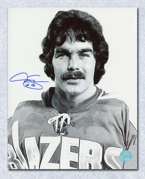 Derek Sanderson Philadelphia Blazers Autographed WHA 8x10 Photo Image 1