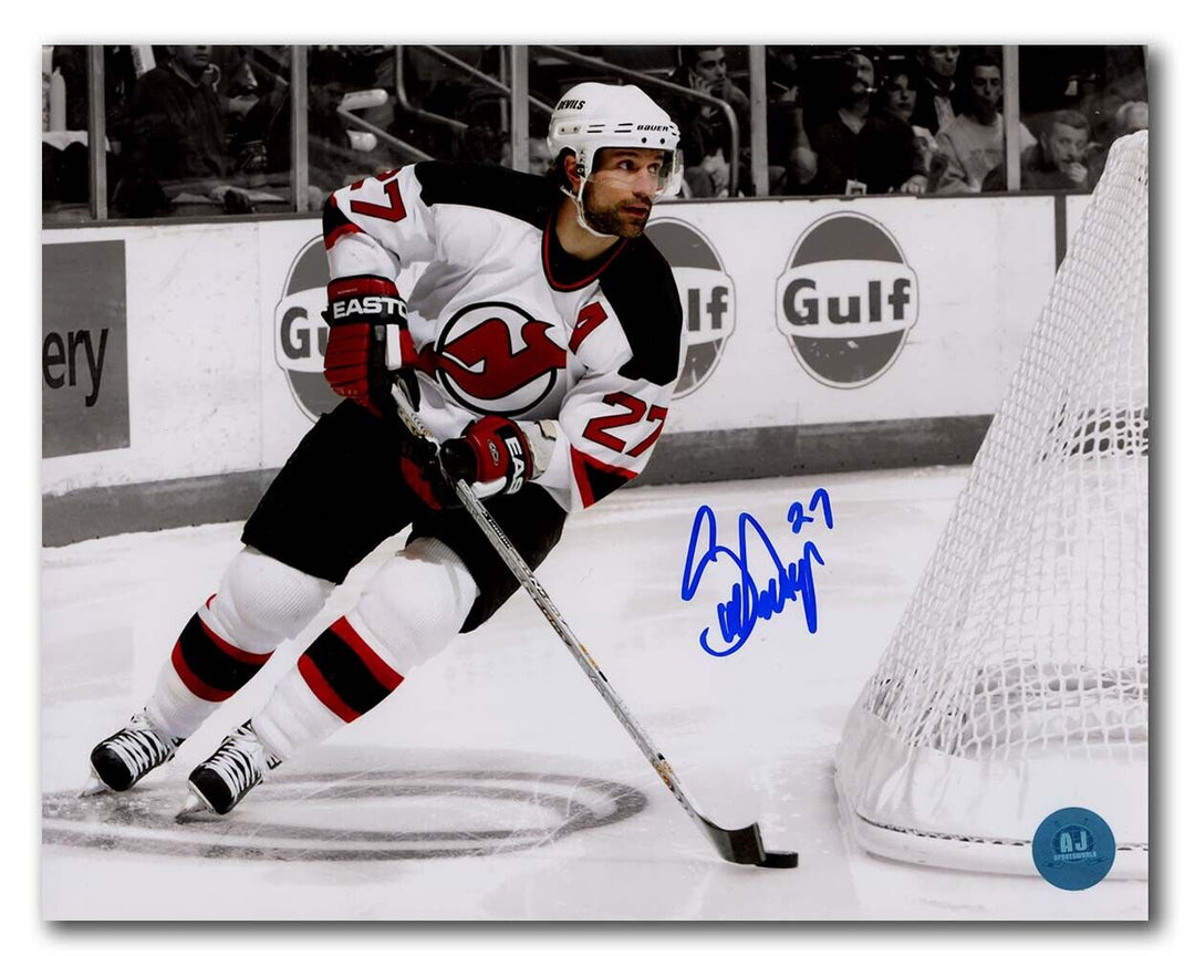 Scott Niedermayer New Jersey Devils Signed Metallic Spotlight 8x10 Photo Image 1