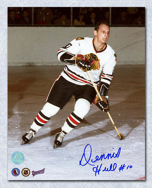 Dennis Hull Chicago Blackhawks Signed Hockey 8x10 Photo Image 1