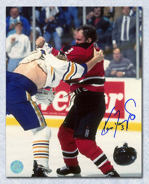 Ken Daneyko New Jersey Devils Autographed Fight 8x10 Photo Image 1