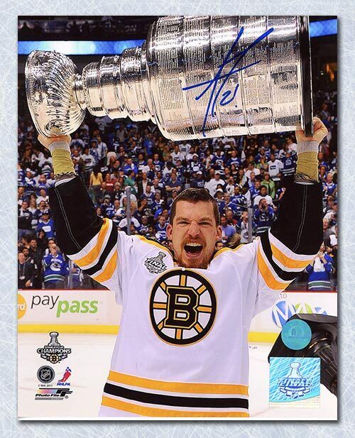 Andrew Ference Boston Bruins Signed Stanley Cup 8x10 Photo Image 1