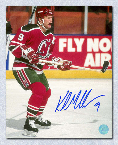 Kirk Muller New Jersey Devils Autographed Retro Captain 8x10 Photo Image 1