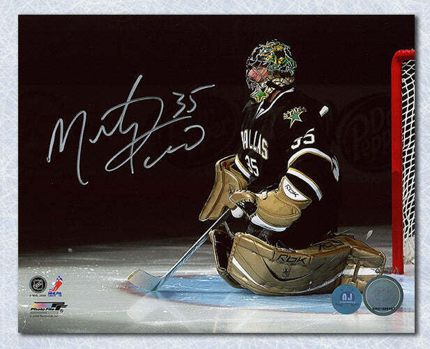Marty Turco Dallas Stars Autographed Playoff Intro 8x10 Photo Image 1