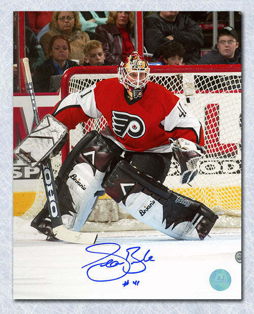 Sean Burke Philadelphia Flyers Autographed Goalie 8x10 Photo Image 1