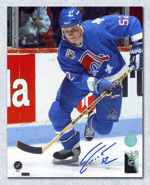Adam Foote Quebec Nordiques Autographed 8x10 Photo Image 1