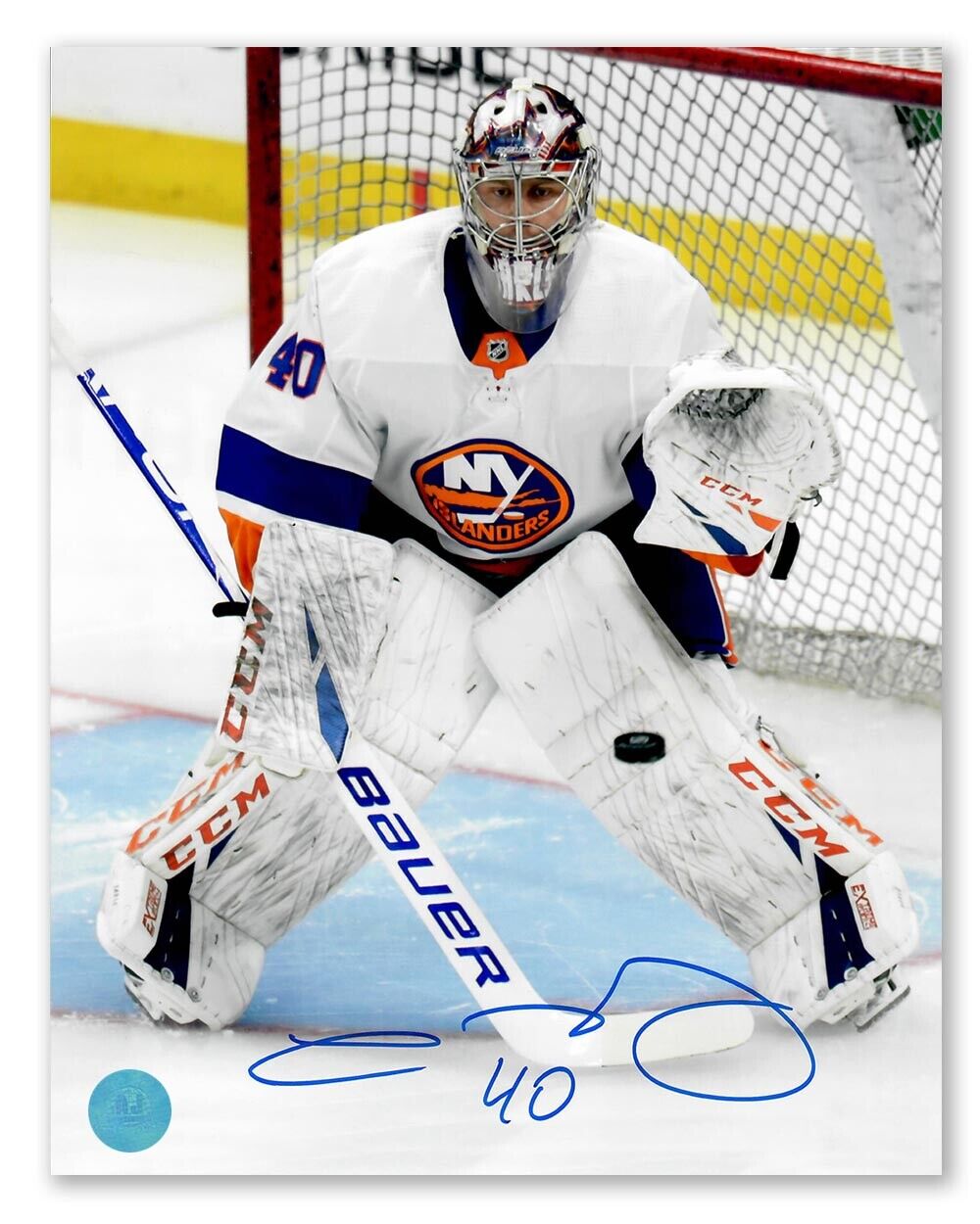 Semyon Varlamov New York Islanders Autographed Goalie 8x10 Photo Image 1
