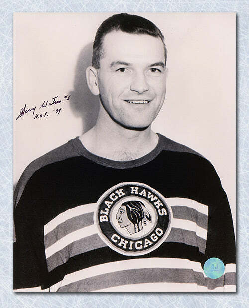 Harry Watson Chicago Blackhawks Autographed 8x10 Photo Image 1