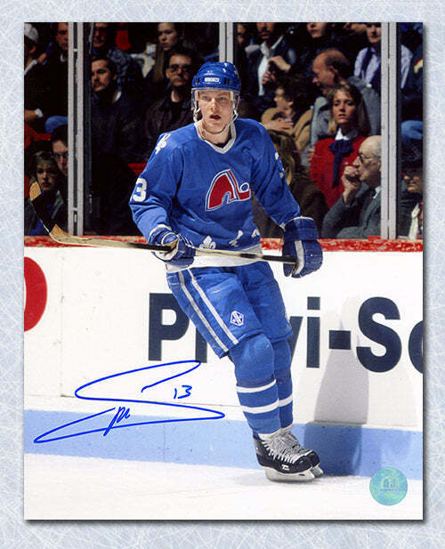 Mats Sundin Quebec Nordiques Autographed Rookie 8x10 Photo Image 1