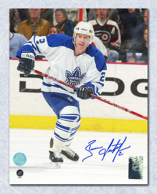 Brian Leetch Toronto Maple Leafs Autographed Action 8x10 Photo Image 1