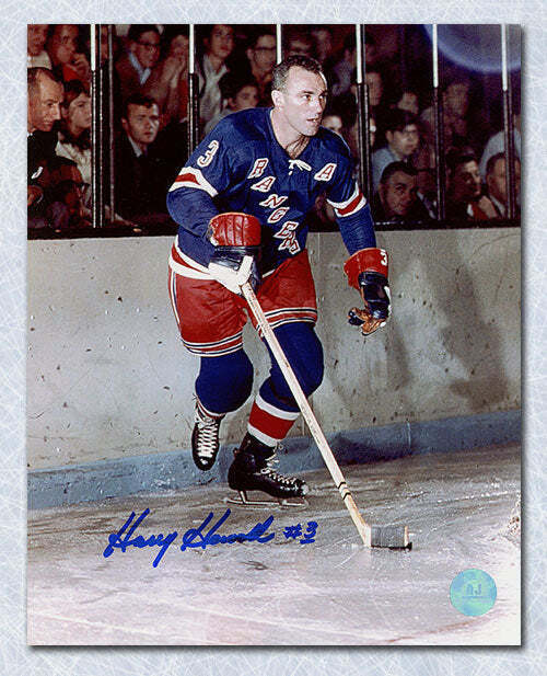 Harry Howell New York Rangers Autographed Original 6 Hockey 8x10 Photo Image 1