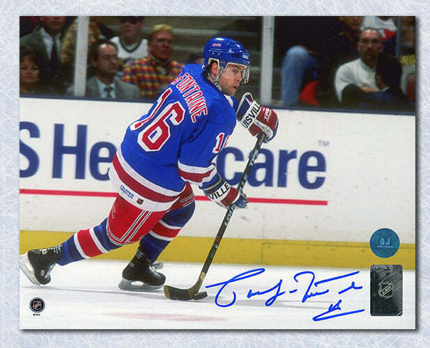 Pat LaFontaine New York Rangers Autographed Playmaker 8x10 Photo Image 1