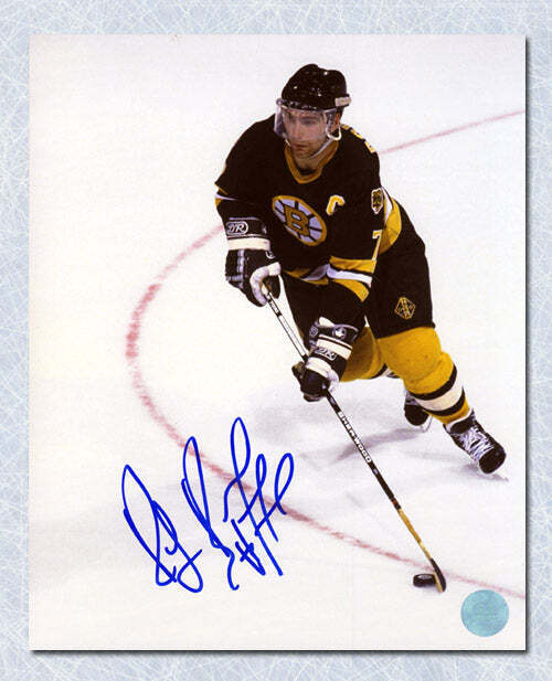 Ray Bourque Boston Bruins Autographed Overhead Hockey 8x10 Photo Image 1