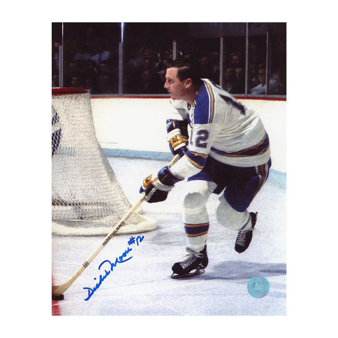 Dickie Moore St Louis Blues Signed Hockey 8x10 Photo Image 1
