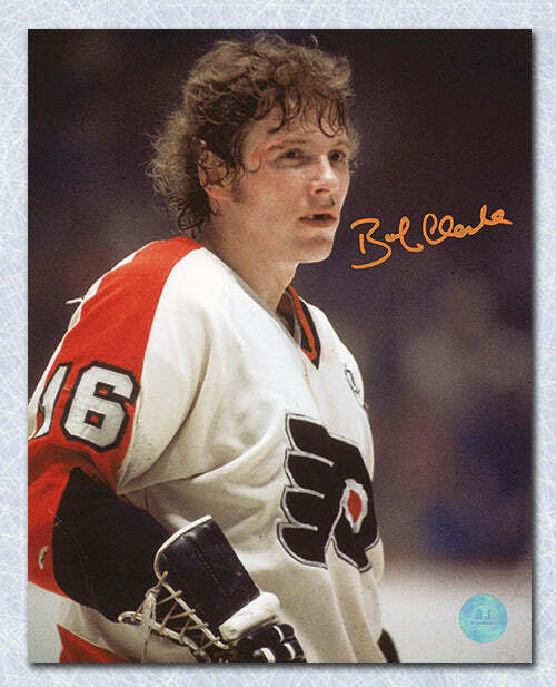 Bobby Clarke Philadelphia Flyers Autographed Bloody Warrior 8x10 Photo Image 1