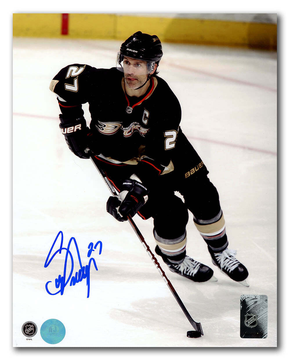Scott Niedermayer Anaheim Ducks Autographed Hockey Captain 8x10 Photo Image 1